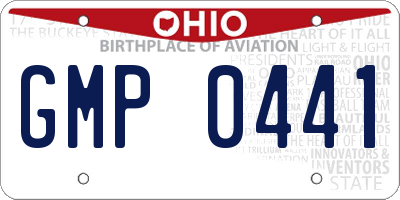 OH license plate GMP0441