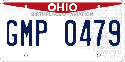 OH license plate GMP0479