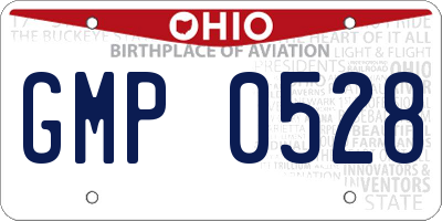 OH license plate GMP0528