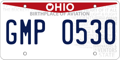 OH license plate GMP0530