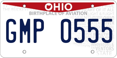 OH license plate GMP0555