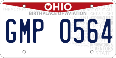 OH license plate GMP0564
