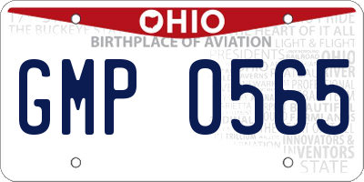 OH license plate GMP0565