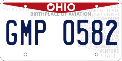 OH license plate GMP0582