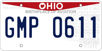 OH license plate GMP0611