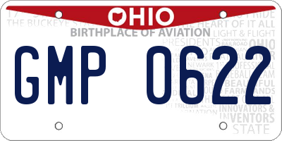 OH license plate GMP0622