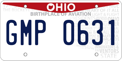 OH license plate GMP0631