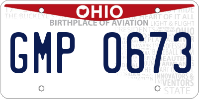 OH license plate GMP0673