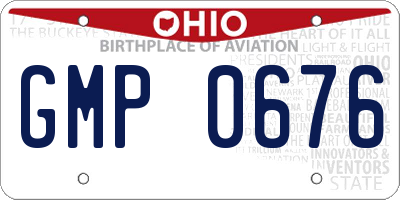 OH license plate GMP0676