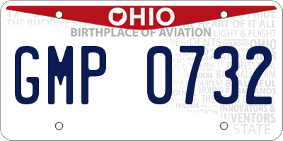 OH license plate GMP0732