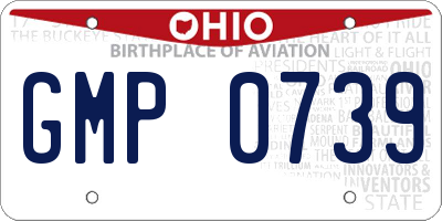 OH license plate GMP0739
