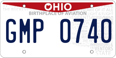 OH license plate GMP0740