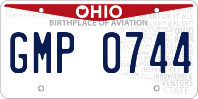 OH license plate GMP0744