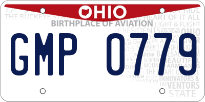 OH license plate GMP0779