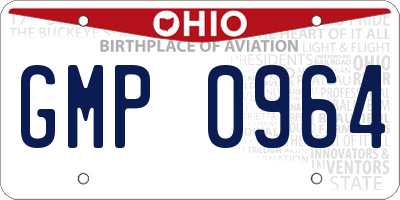 OH license plate GMP0964