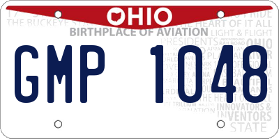 OH license plate GMP1048