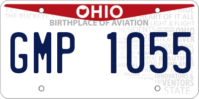 OH license plate GMP1055