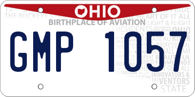 OH license plate GMP1057