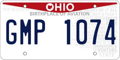 OH license plate GMP1074