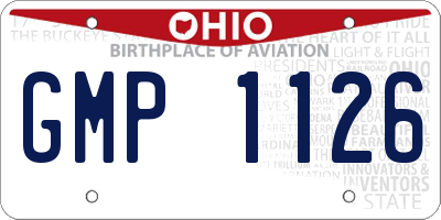 OH license plate GMP1126