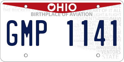OH license plate GMP1141