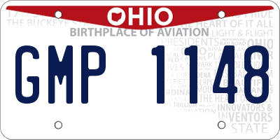OH license plate GMP1148