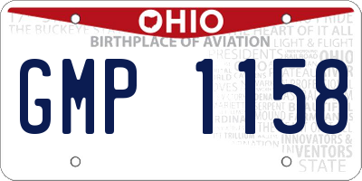 OH license plate GMP1158