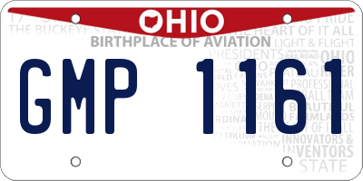 OH license plate GMP1161