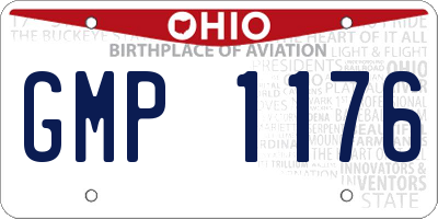 OH license plate GMP1176
