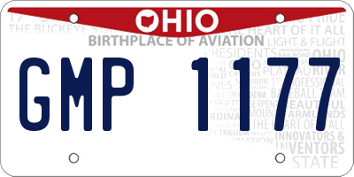 OH license plate GMP1177