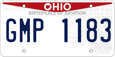 OH license plate GMP1183