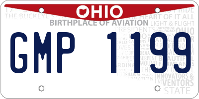 OH license plate GMP1199