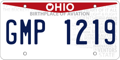 OH license plate GMP1219
