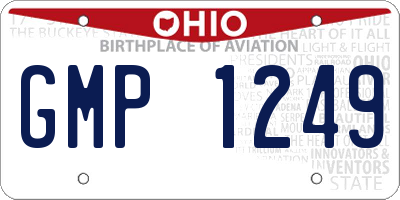 OH license plate GMP1249