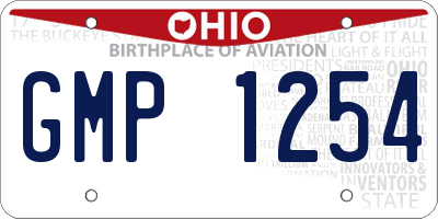 OH license plate GMP1254