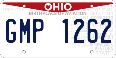 OH license plate GMP1262