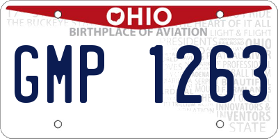OH license plate GMP1263