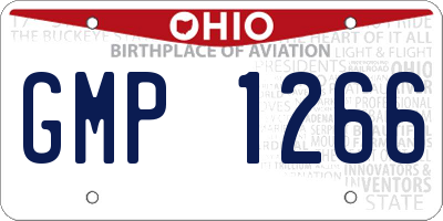 OH license plate GMP1266