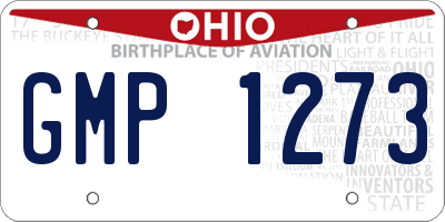 OH license plate GMP1273