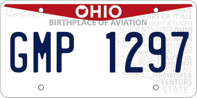 OH license plate GMP1297