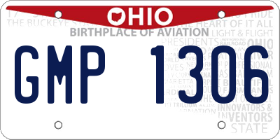 OH license plate GMP1306