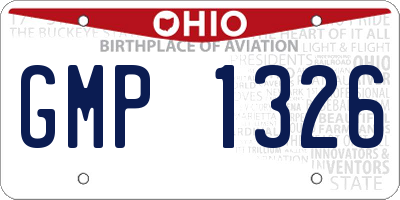 OH license plate GMP1326