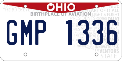 OH license plate GMP1336