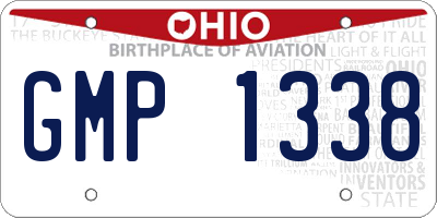 OH license plate GMP1338