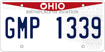 OH license plate GMP1339