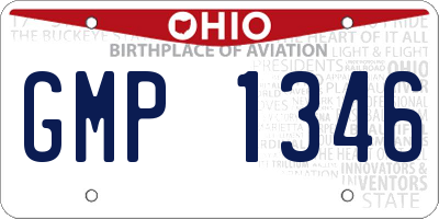 OH license plate GMP1346