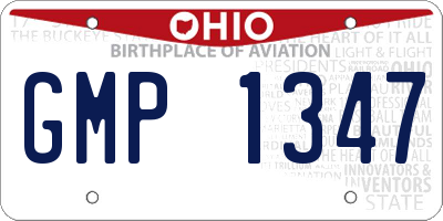 OH license plate GMP1347