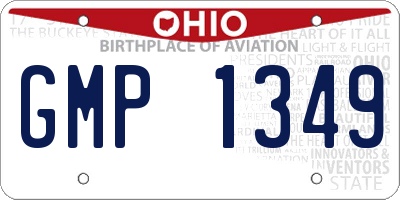 OH license plate GMP1349