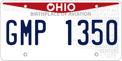 OH license plate GMP1350