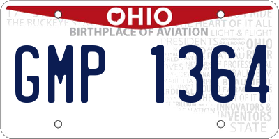 OH license plate GMP1364